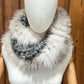 Foulard avec torsade fourrure recyclée - Renard