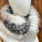 Foulard avec torsade fourrure recyclée - Renard