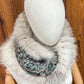 Foulard avec torsade fourrure recyclée - Renard
