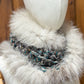 Foulard avec torsade fourrure recyclée - Renard