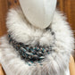 Foulard avec torsade fourrure recyclée - Renard