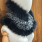 Scarf with recycled fur