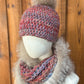 Foulard avec torsade avec fourrure recyclée - Renard