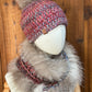 Foulard avec torsade avec fourrure recyclée - Renard