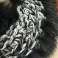 Scarf with recycled fur