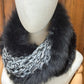 Scarf with recycled fur