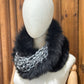 Scarf with recycled fur