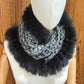 Scarf with recycled fur