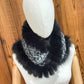 Scarf with recycled fur