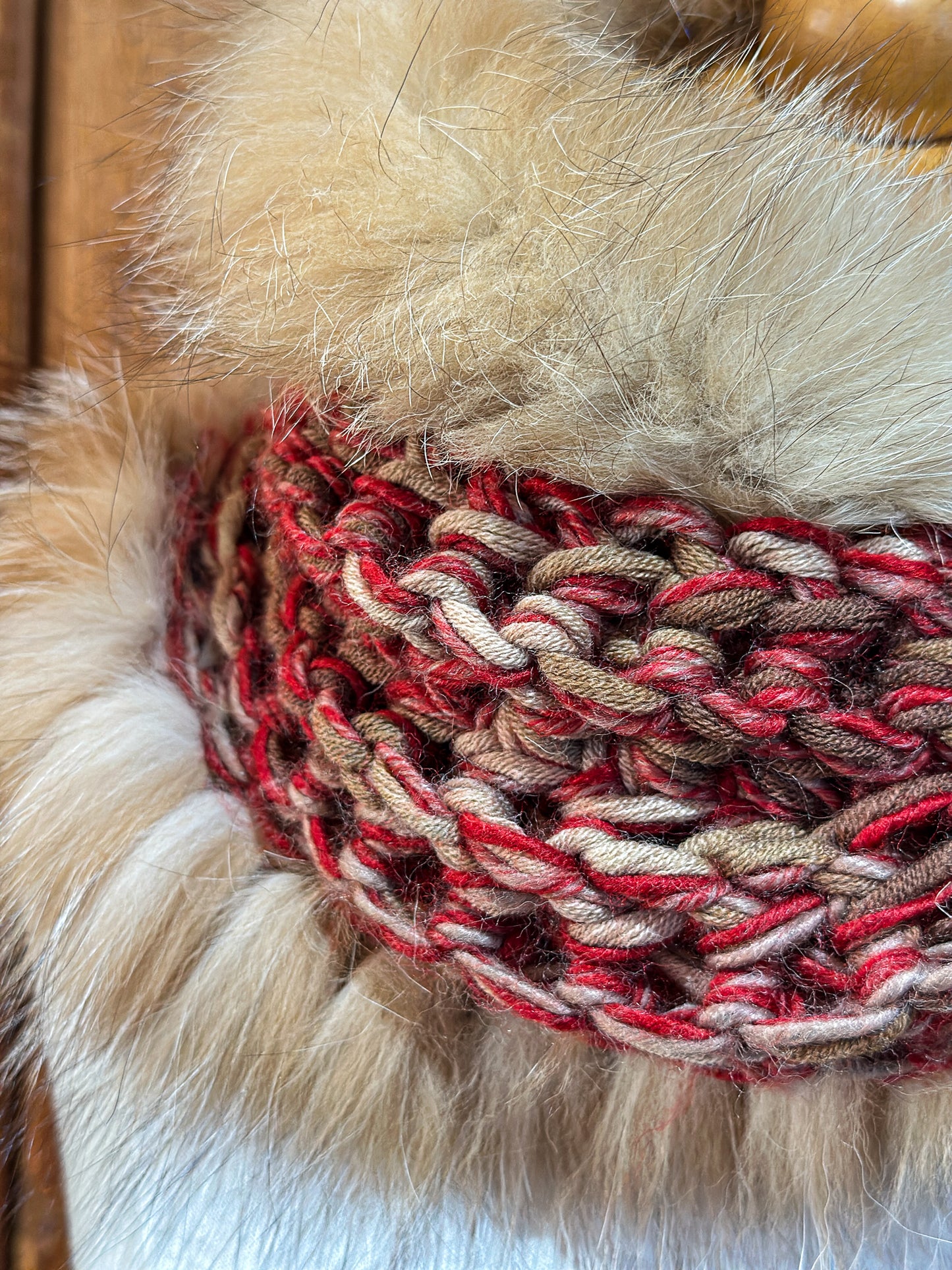 Foulard avec fourrure recyclée