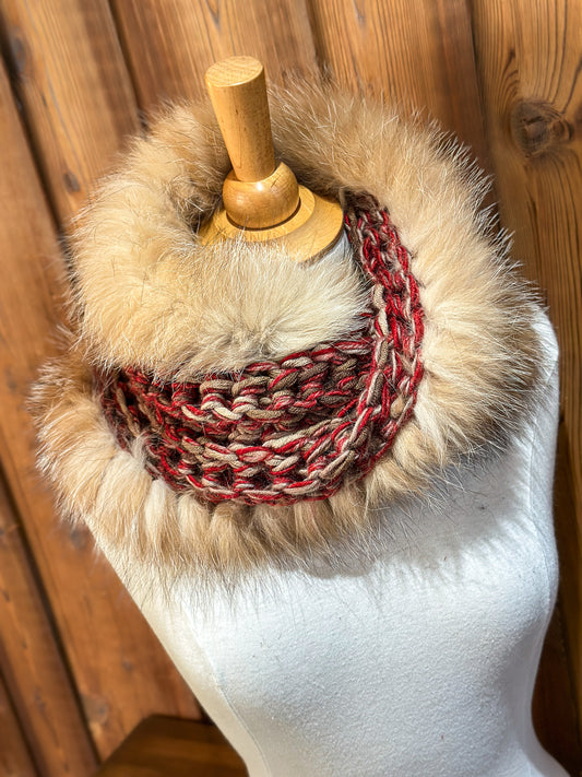 Foulard avec fourrure recyclée