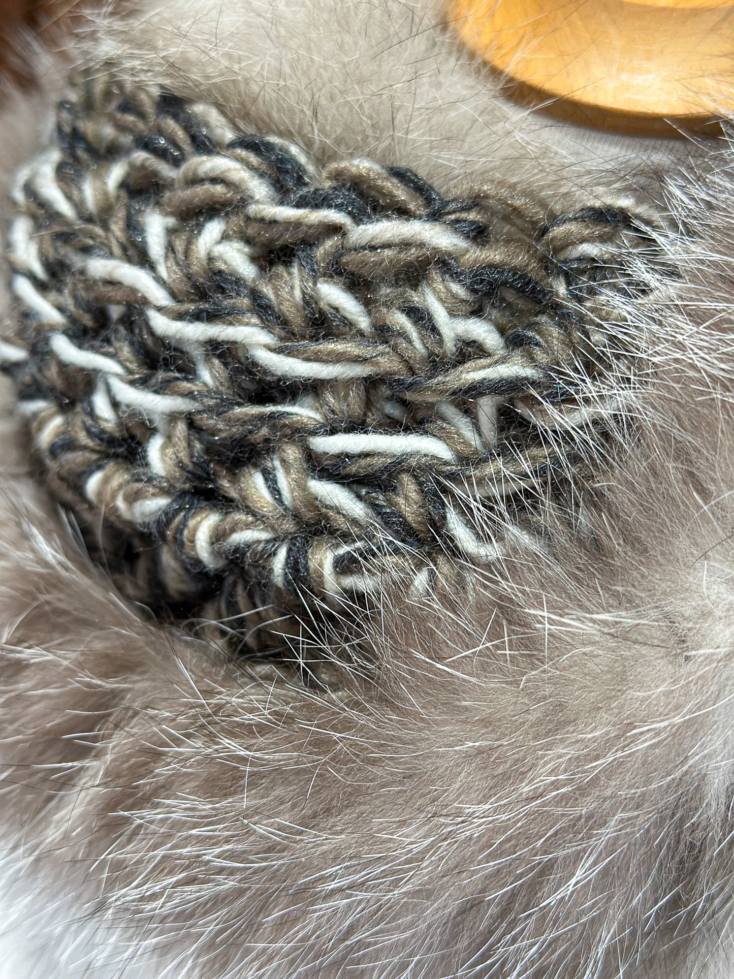 Foulard avec fourrure recyclée - Renard