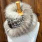 Foulard avec fourrure recyclée - Renard