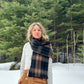 Foulard à capuchon amovible et réversible