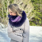 Scarf with recycled fur