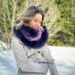 Scarf with recycled fur