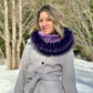 Scarf with recycled fur