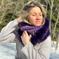 Scarf with recycled fur