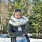 Foulard avec fourrure recyclée Renard
