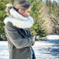 Foulard avec fourrure recyclée Renard