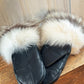 Recycled Fur Earmuffs, Brown Wild Cat