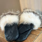 Recycled Fur Earmuffs, Brown Wild Cat