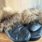 Recycled Fur Earmuffs, Brown Wild Cat