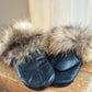 Recycled Fur Earmuffs, Brown Wild Cat