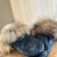 Recycled Fur Earmuffs, Brown Wild Cat