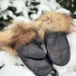 Recycled Fur Earmuffs, Brown Wild Cat