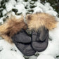 Recycled Fur Earmuffs, Brown Wild Cat