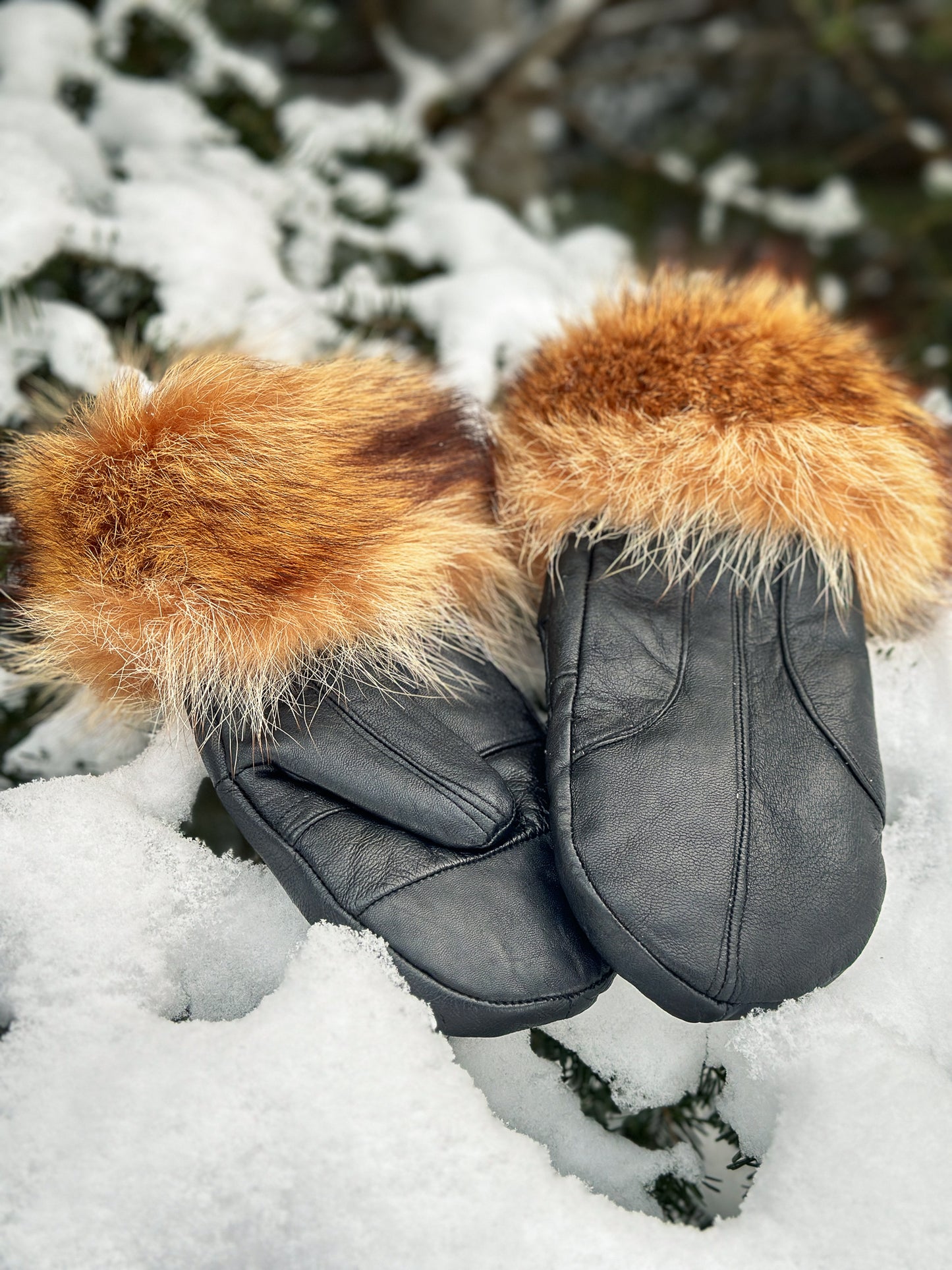 Recycled Fur Earmuffs, Ginger Wild Cat