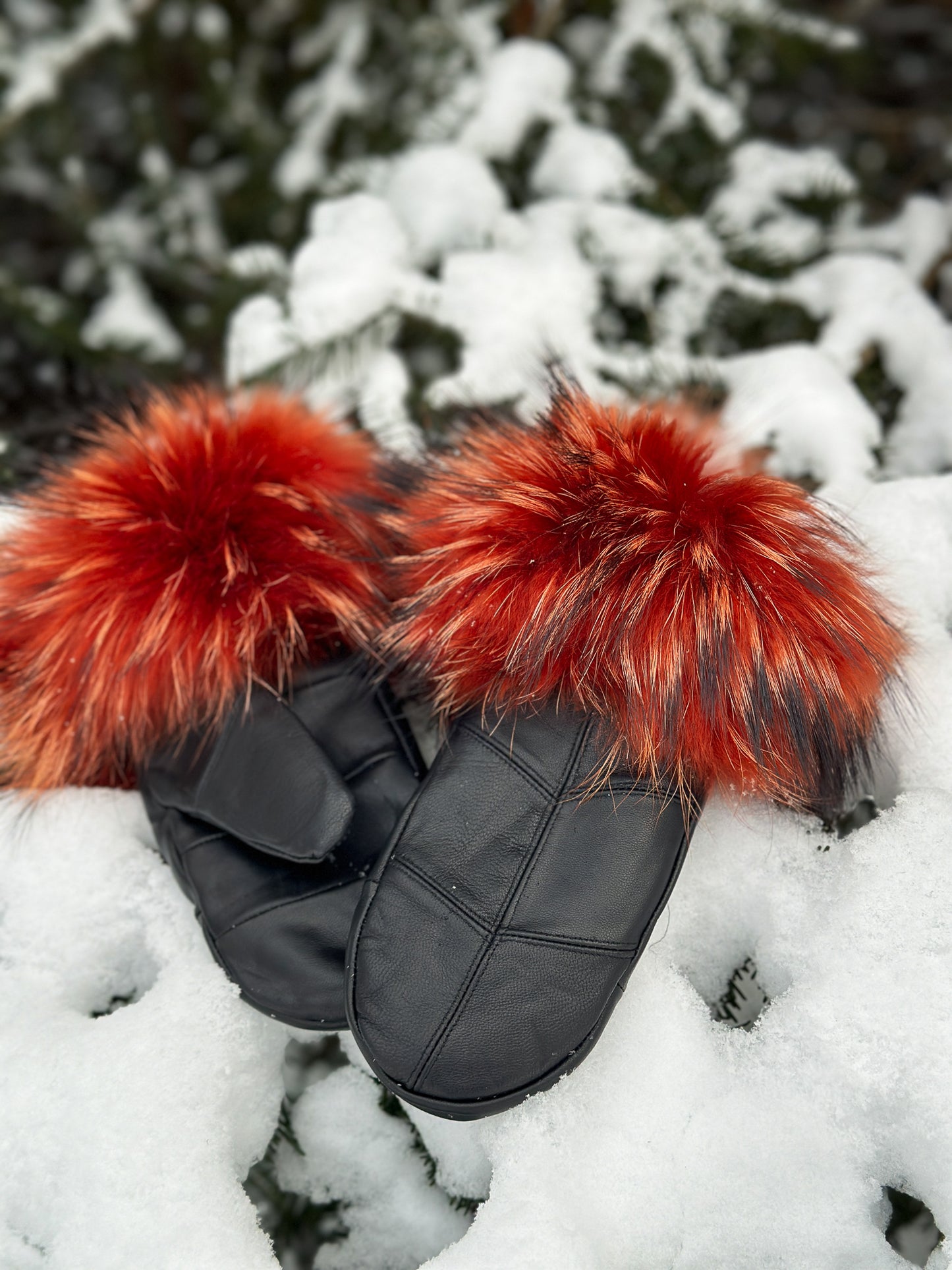 Recycled Fur Earmuffs, Brown Wild Cat