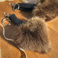 “Little heart” recycled fur key ring
