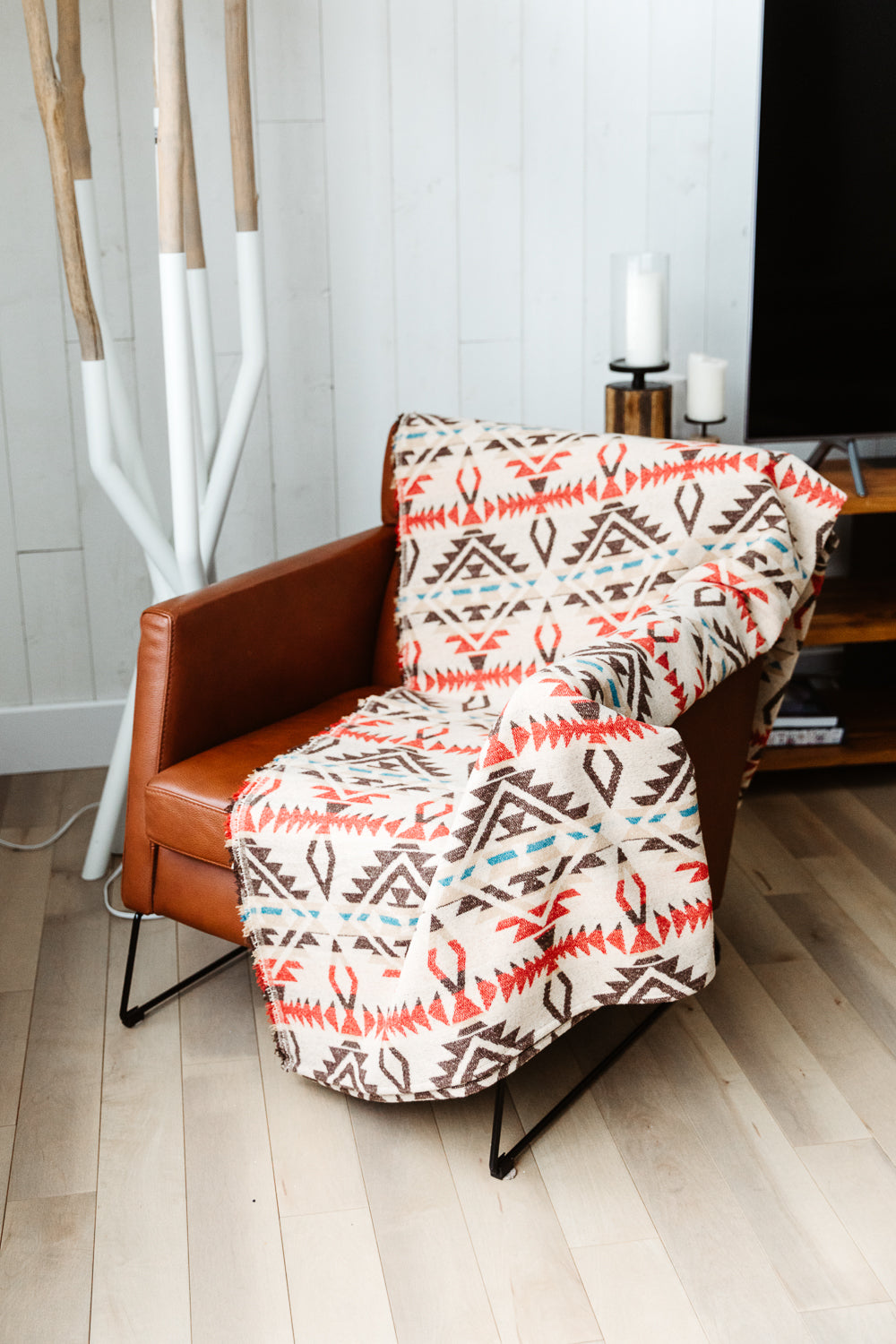 Blanket - Aztec boho wool throw