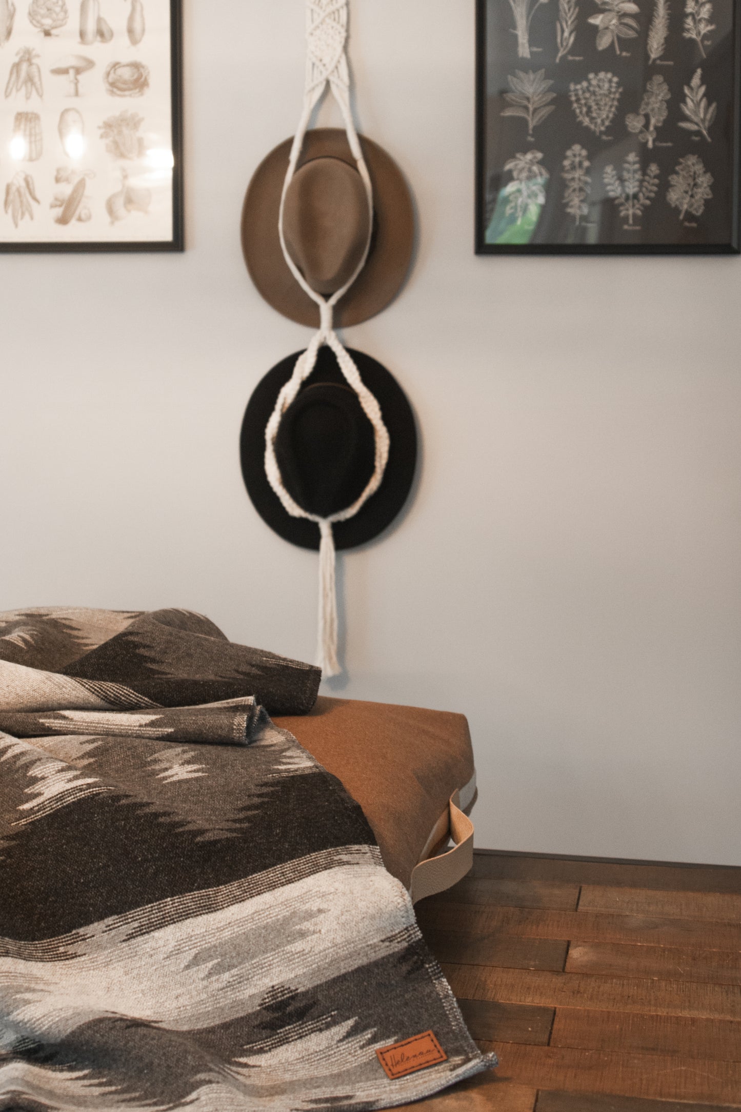 Couverture - Jeté en laine à motif boho aztèque