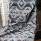Couverture - Jeté en laine à motif boho aztèque