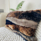 Cushion with recycled fur