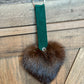 “Little heart” recycled fur key ring