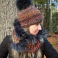 Scarf and tuque with pompom