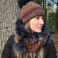 Scarf and tuque with pompom