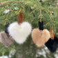 3 "Little heart" recycled fur keyring