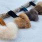 3 "Little heart" recycled fur keyring