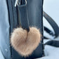 “Little heart” recycled fur key ring