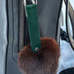 Porte-clés en fourrure recyclée « p’tit coeur » / Recycled fur "little heart" key ring